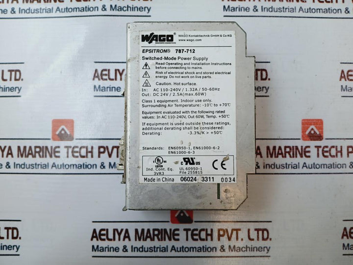 Wago 787-712 Switched Mode Power Supply Ac 110-240V