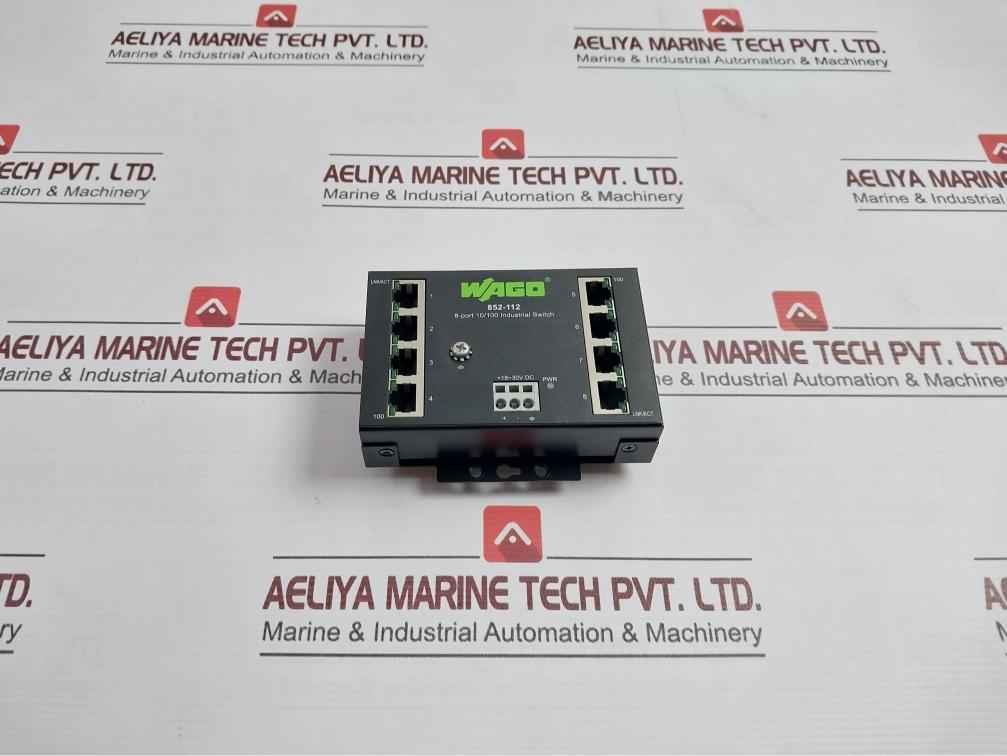 Wago 852-112 Industrial Eco Switch 8-port 10/100 30V Dc