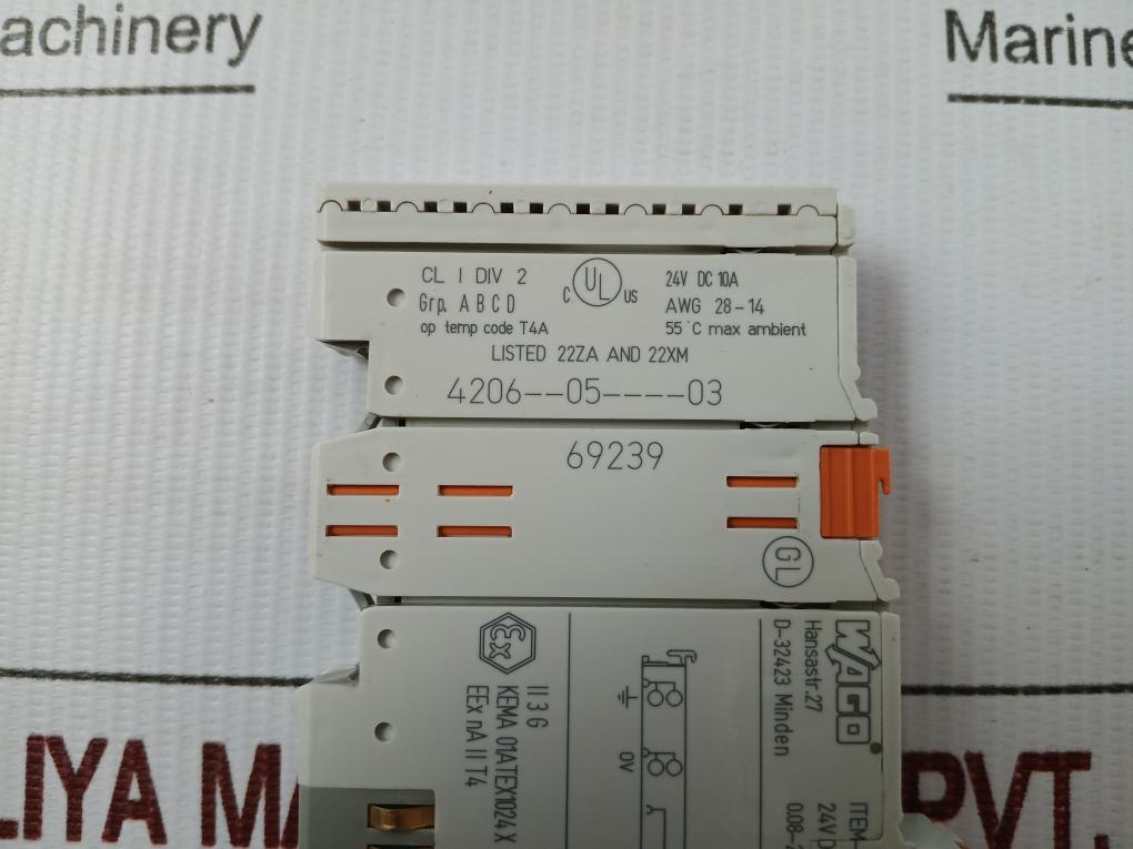 Wago Dc Power Supply Module 24V Dc 10A Part No 750-610
