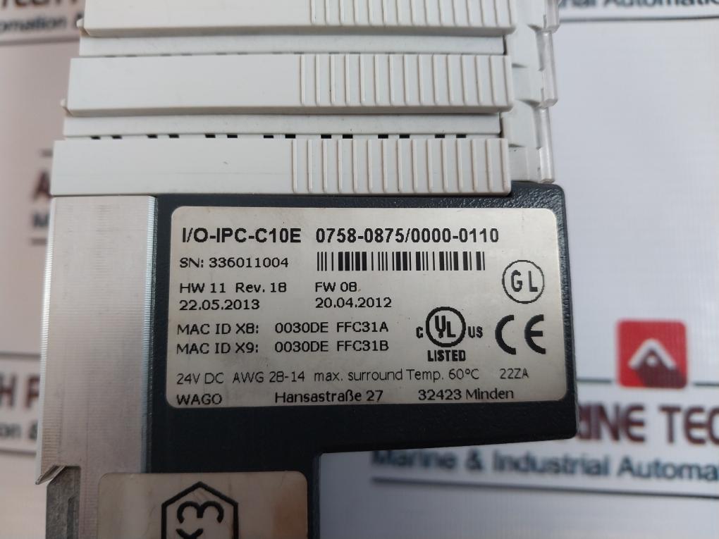 Wago I/O-ipc-c10E I/O System 0758-0875/0000-0110