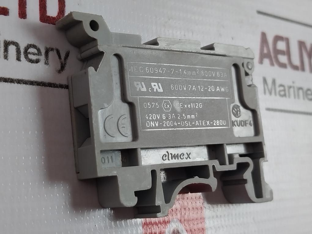 Wago Iec 60947-7-14Mm2 Terminal Block 800V 63A 12-20Awg