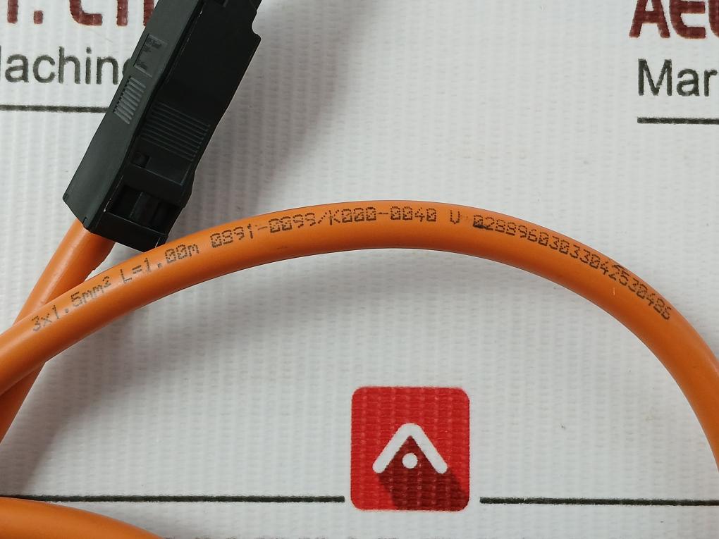 Wago Power Pluggable Connector Power Cable 1-meter 0891-0099/K000-0040 V
