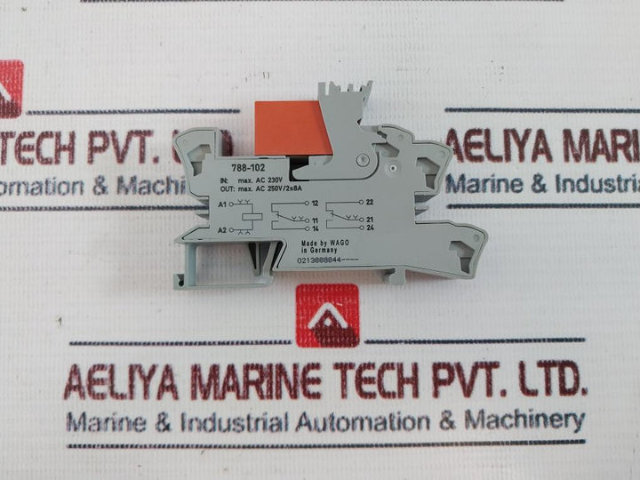 Wago/Tyco 788-102 Power Relay With Socket Rt424024 10A/250Vac
