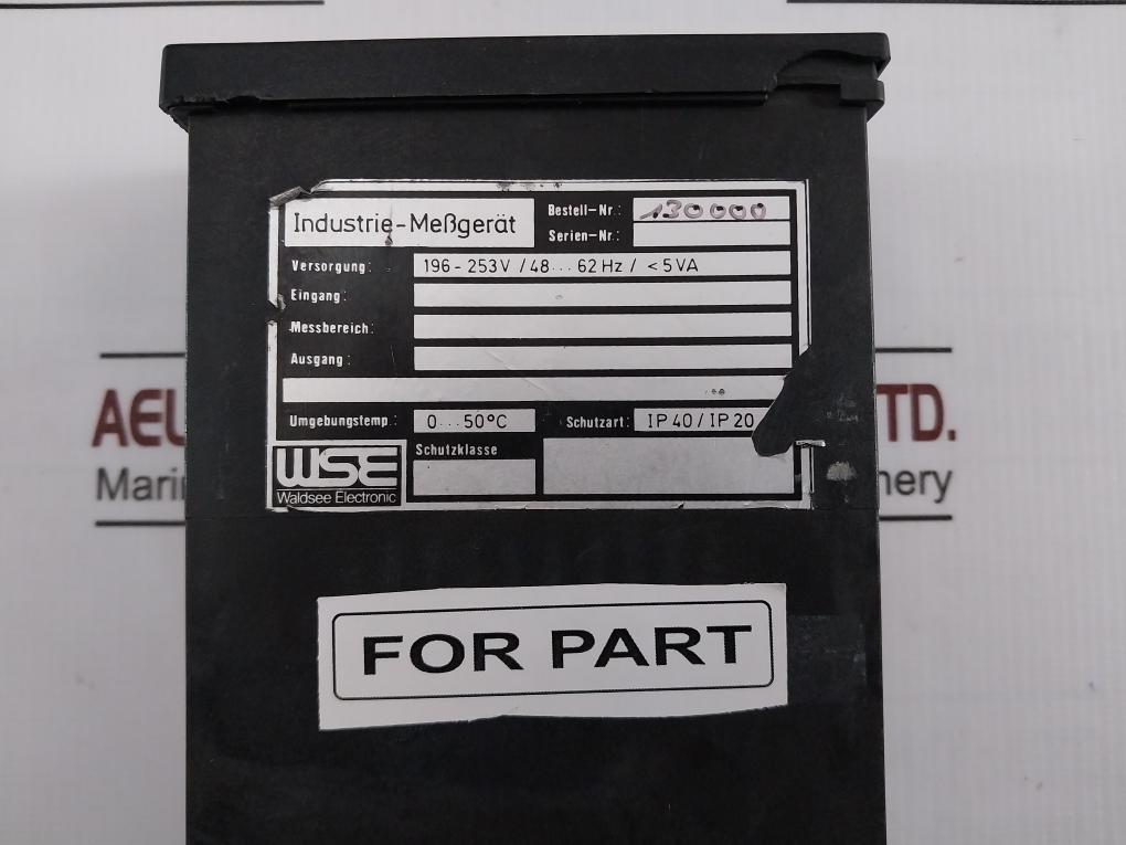 Waldsee Electronic 130000 Processor Panel Meter 196-253V