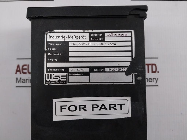Waldsee Electronic 130000 Processor Panel Meter 196-253V