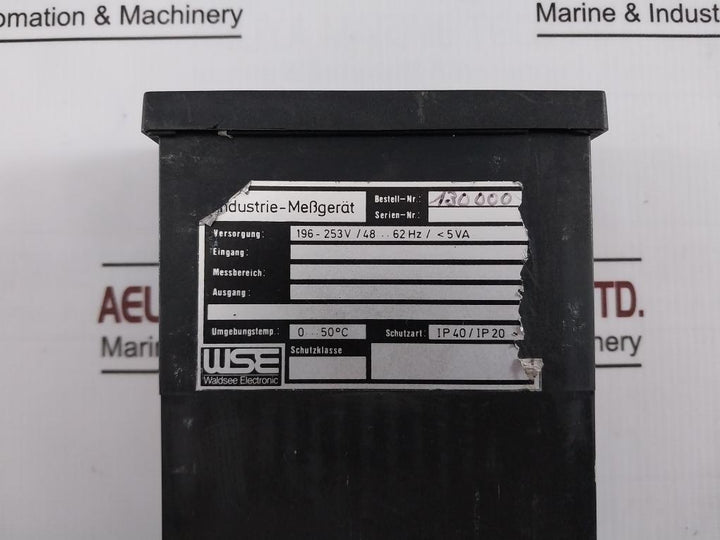 Waldsee Electronic 130000 Processor Panel Meter 230Vac 24V 196-253V