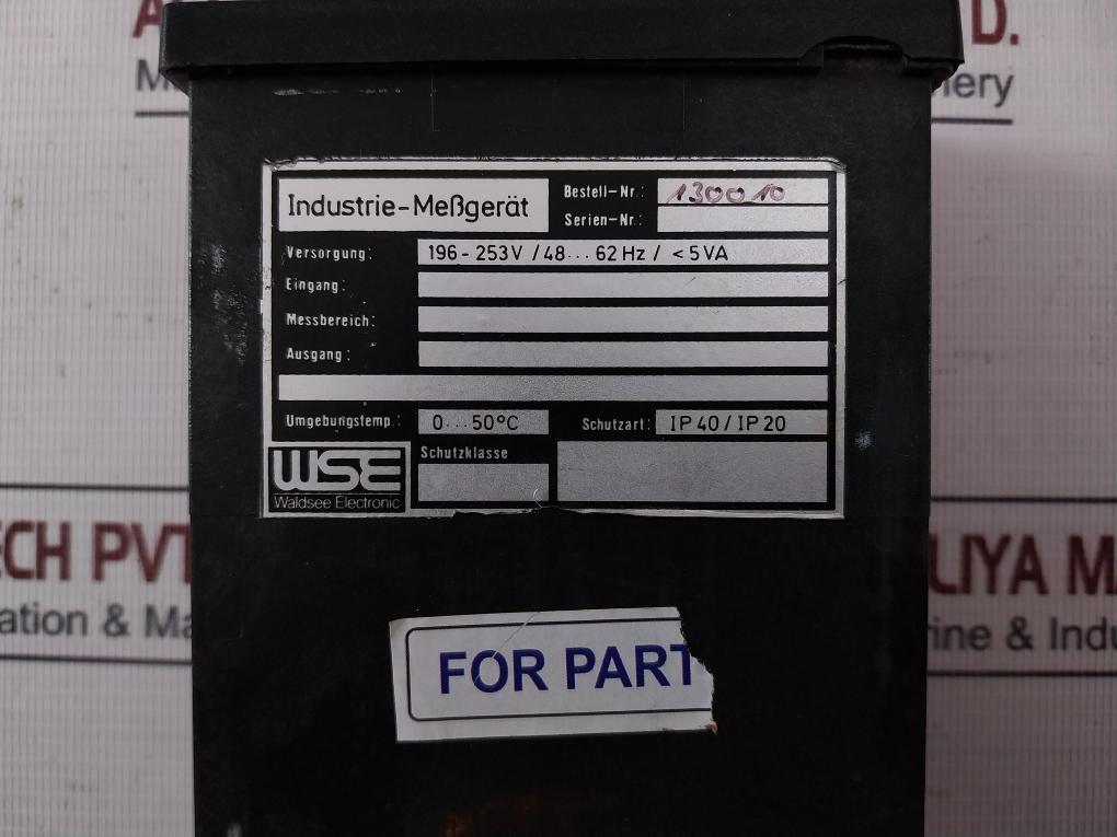 Waldsee Electronic 130010 Industrial Measuring Device 230Vac 24V