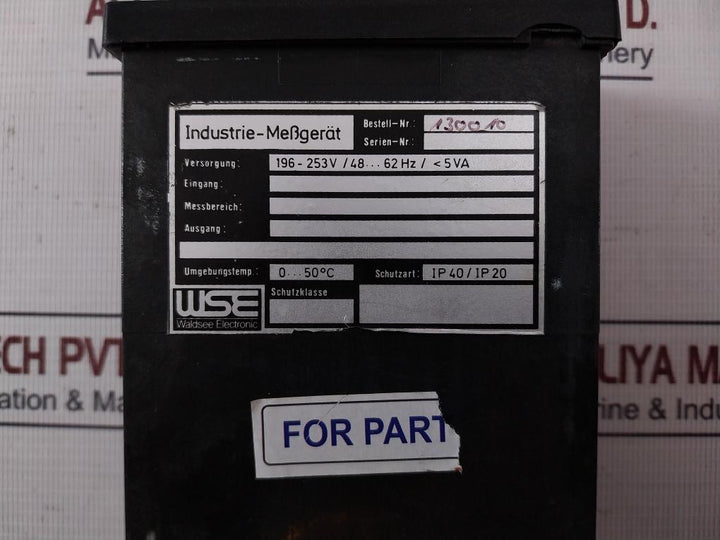 Waldsee Electronic 130010 Industrial Measuring Device 230Vac 24V