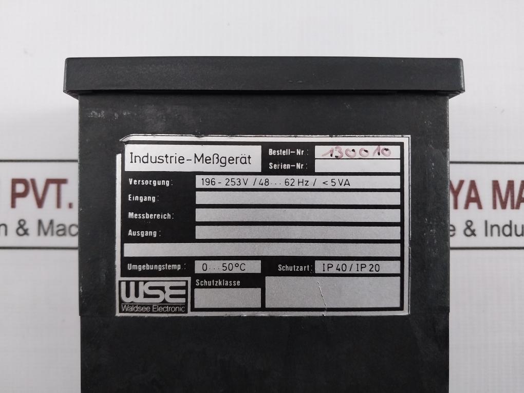Waldsee Electronic 130010 Processor Panel Meter 196-253V 230Vac