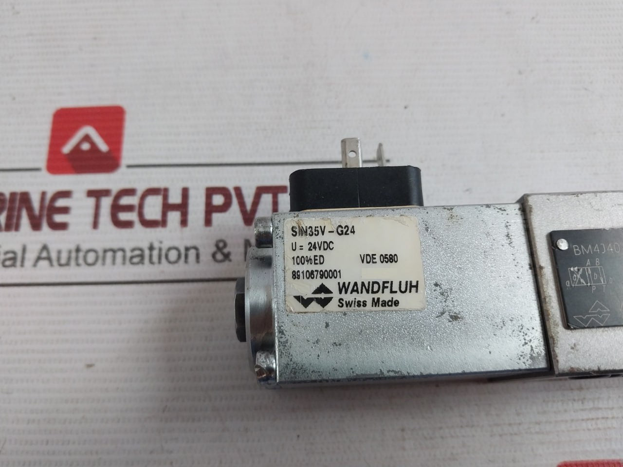 Wandfluh Bm4J40-z311 Hydraulic Solenoid Valve 315 Bar 24Vdc Vde 0580