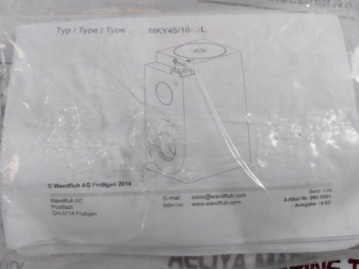 Wandfluh MKY45/18X60-G24/L15 Solenoid Coil 24 VDC IP67 15W