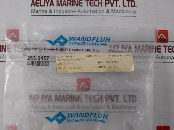 Wandfluh Mky45/18x60-g24/l15 Solenoid Coil 24 Vdc