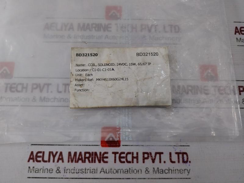 Wandfluh Mky45/18x60-g24/l15 Solenoid Coil 24 Vdc