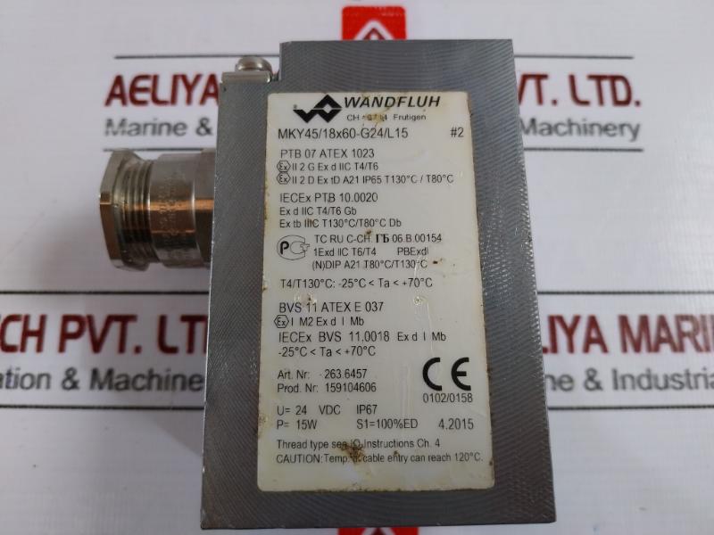 Wandfluh Mky45/18x60-g24/l15 Solenoid Valve 24vdc 15w Ip65