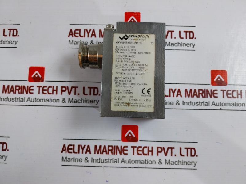 Wandfluh Mky45/18x60-g24/l15 Solenoid Valve 24vdc 15w Ip65