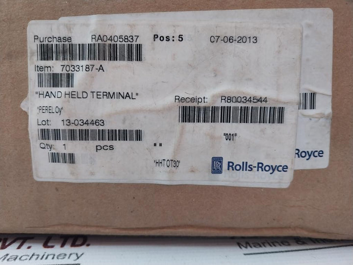 Warner Power 99-8300-09901-02R Hand Held Terminal