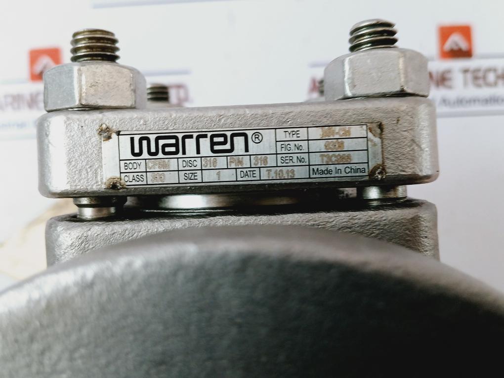 Warren SW-CH Stainless Steel Swing Check Valve DN25 Body CF8M Class 300 Size: 1