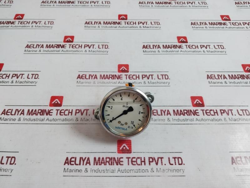 Wartsila 0 To 10 Bar Pressure Gauge Meter En 837-1 Cl.1.6