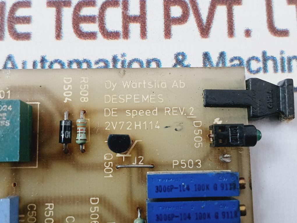 Wartsila 2V72H114 Printed Circuit Board Rev 2