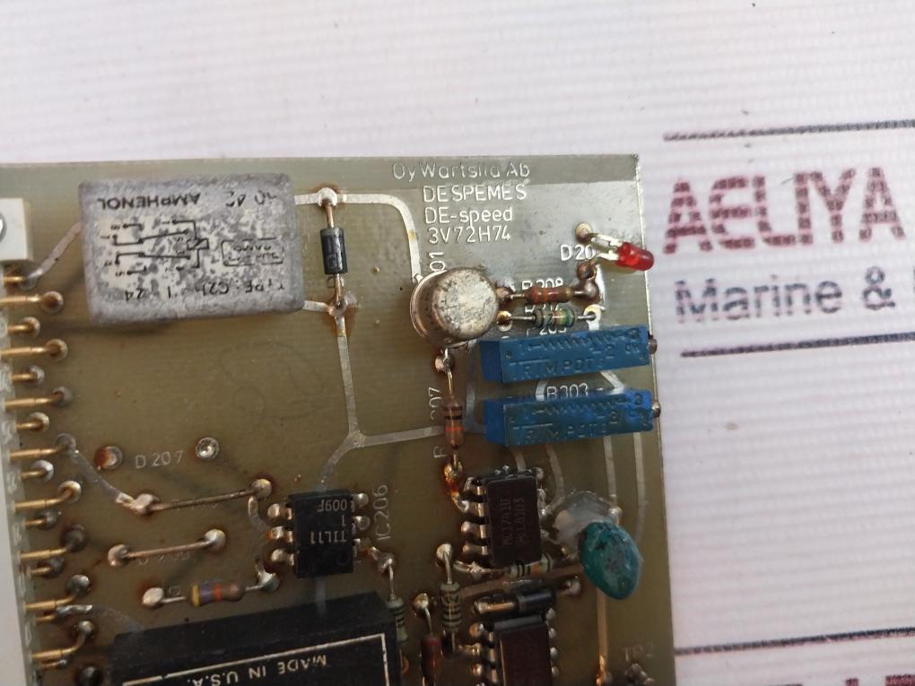 Wartsila 3V72H74-3 De-speed Circuit Board