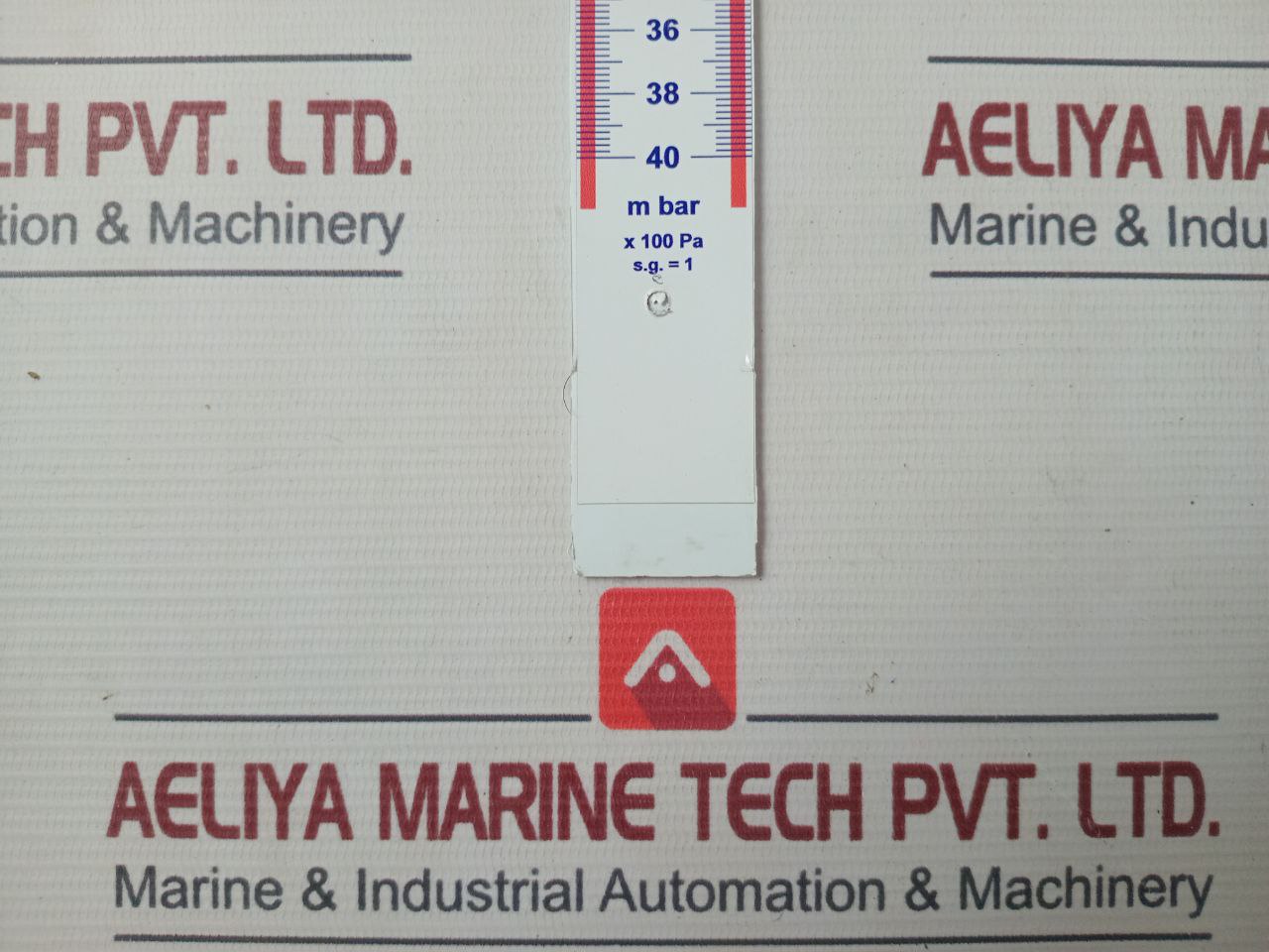 Wartsila 6Rta62/490 U-tube Gauge G1/4 40-0-40 M Bar X100 Pa