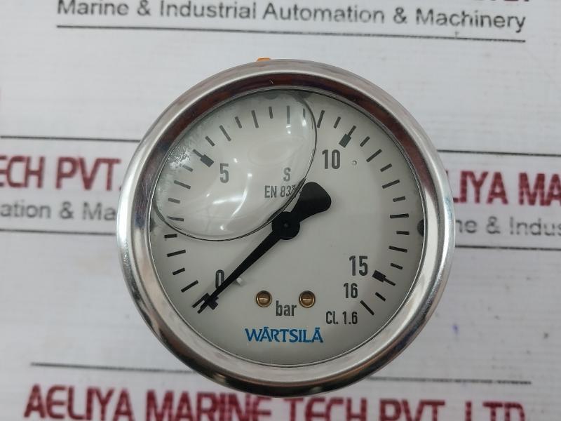 Wartsila Cl 1.6 Pressure Gauge 0-16 Bar En 837-1