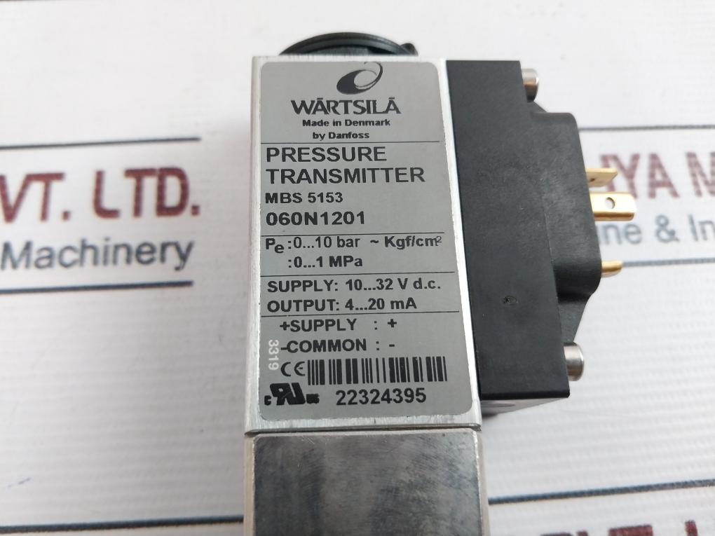 Wartsila Danfoss Mbs 5153 Pressure Transmitter 0051F000602