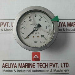 Wartsila En 837-1 Bourdon Tube Pressure Gauge 0-10 Bar