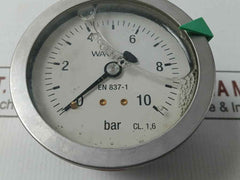 Wartsila En 837-1 Bourdon Tube Pressure Gauge 0-10 Bar