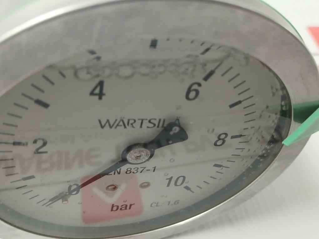 Wartsila En 837-1 Bourdon Tube Pressure Gauge 0-10 Bar