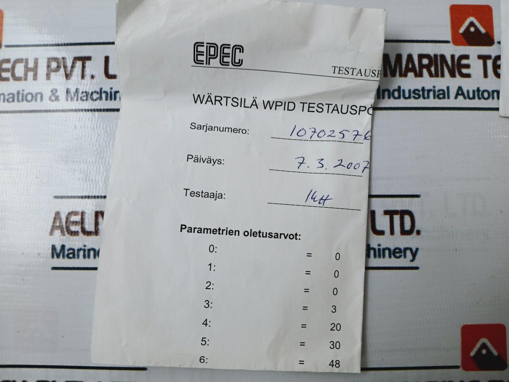 Wartsila Epec 1044B Lt Thermostat Card 0050L289501