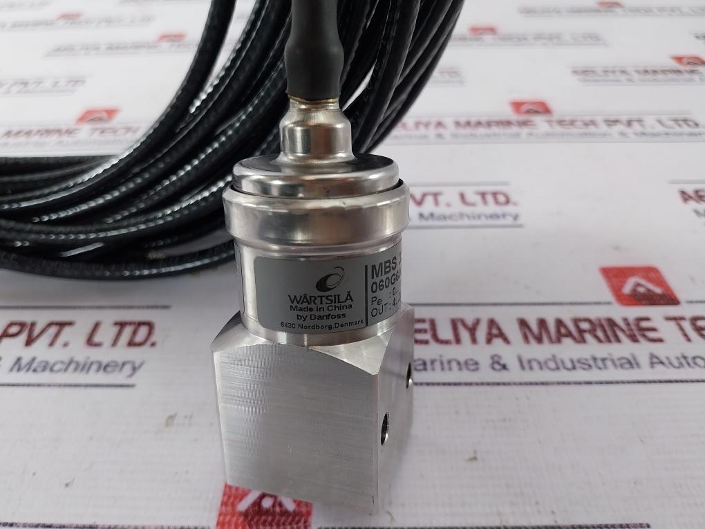 Wartsila Mbs 3350 Pressure Transmitter 0…10 Bar 060G6008 5150101/0008 Cable 12 M