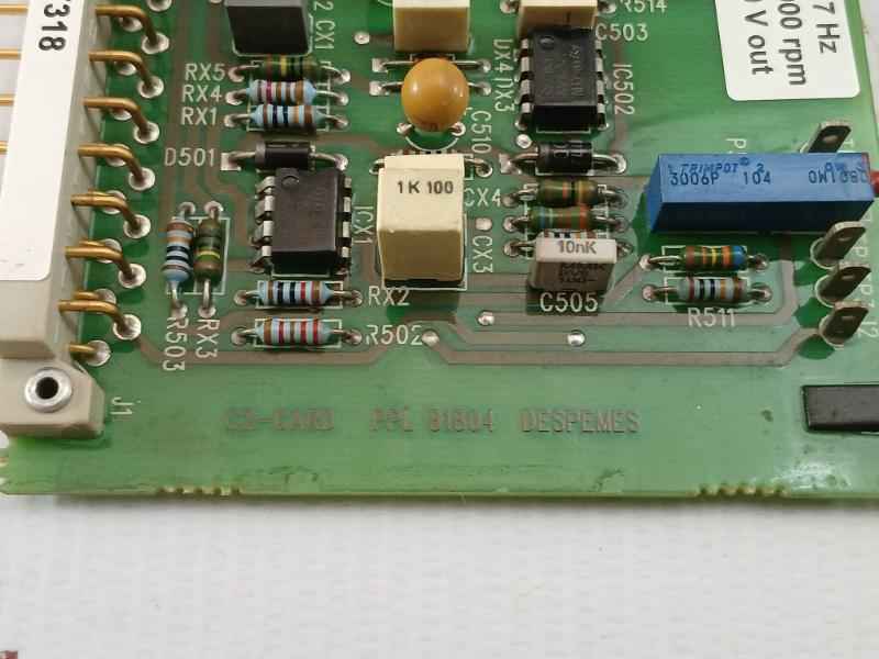 Wartsila Nde Card Speed Monitoring Module Ppl 81804, 417 Hz