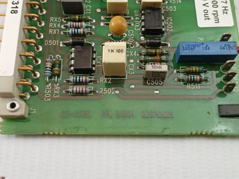 Wartsila Nde Card Speed Monitoring Module Ppl 81804, 417 Hz