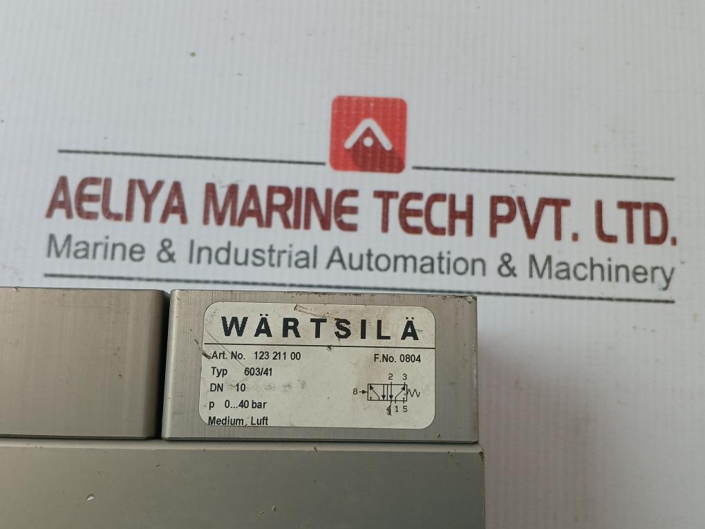 Wartsila Pneumatic Valve 0..40 Bar 603/41