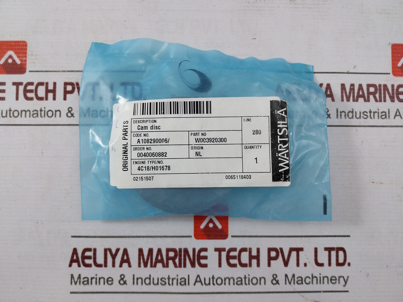 Wartsila W003920300 Cam Disc Set W007039100, W007022600