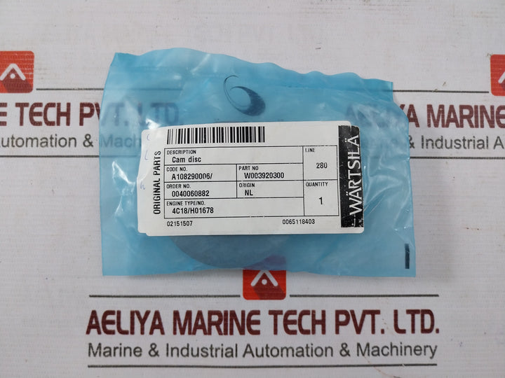 Wartsila W003920300 Cam Disc Set W007039100, W007022600