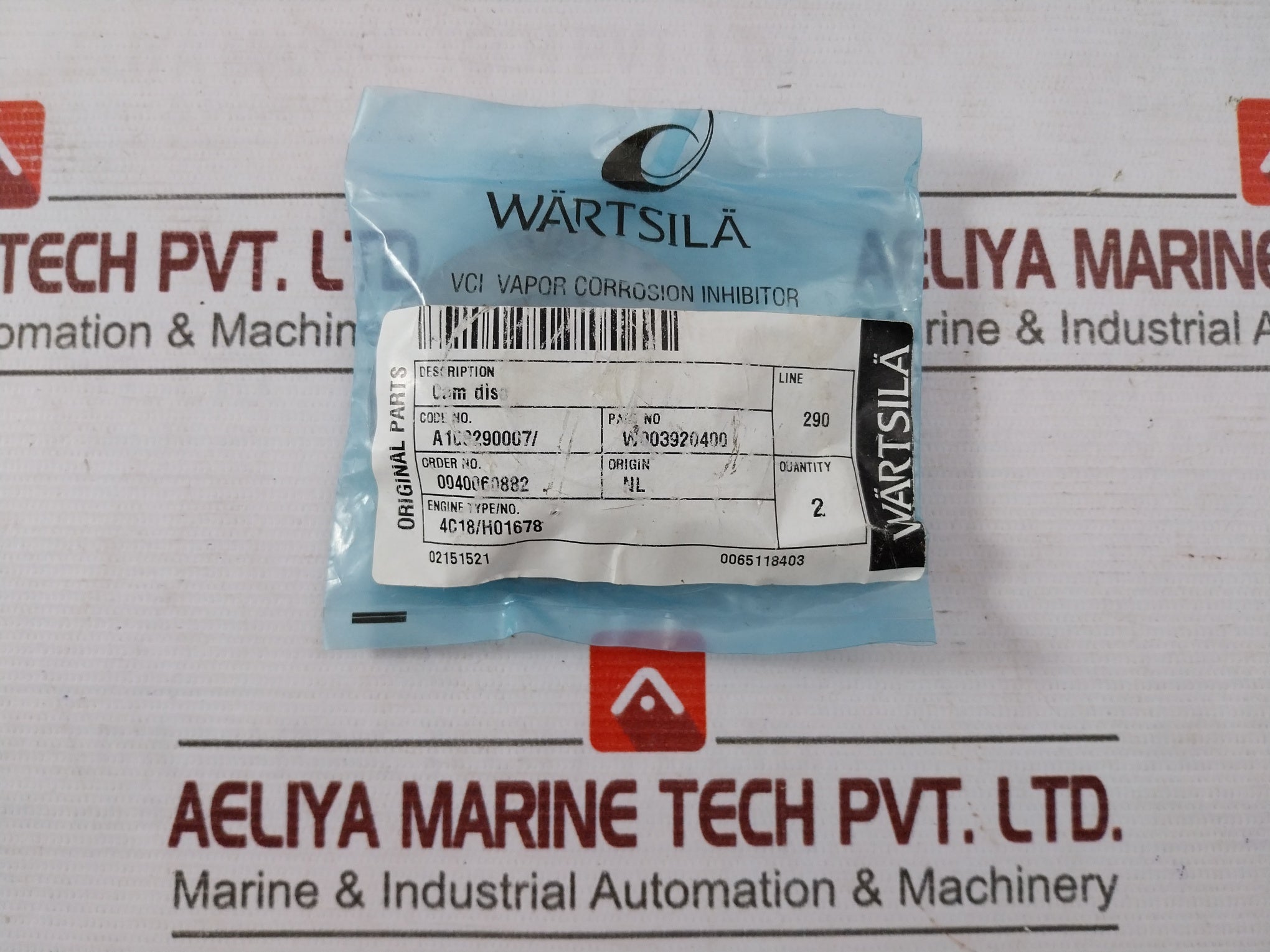 Wartsila W003920300 Cam Disc Set W007039100, W007022600