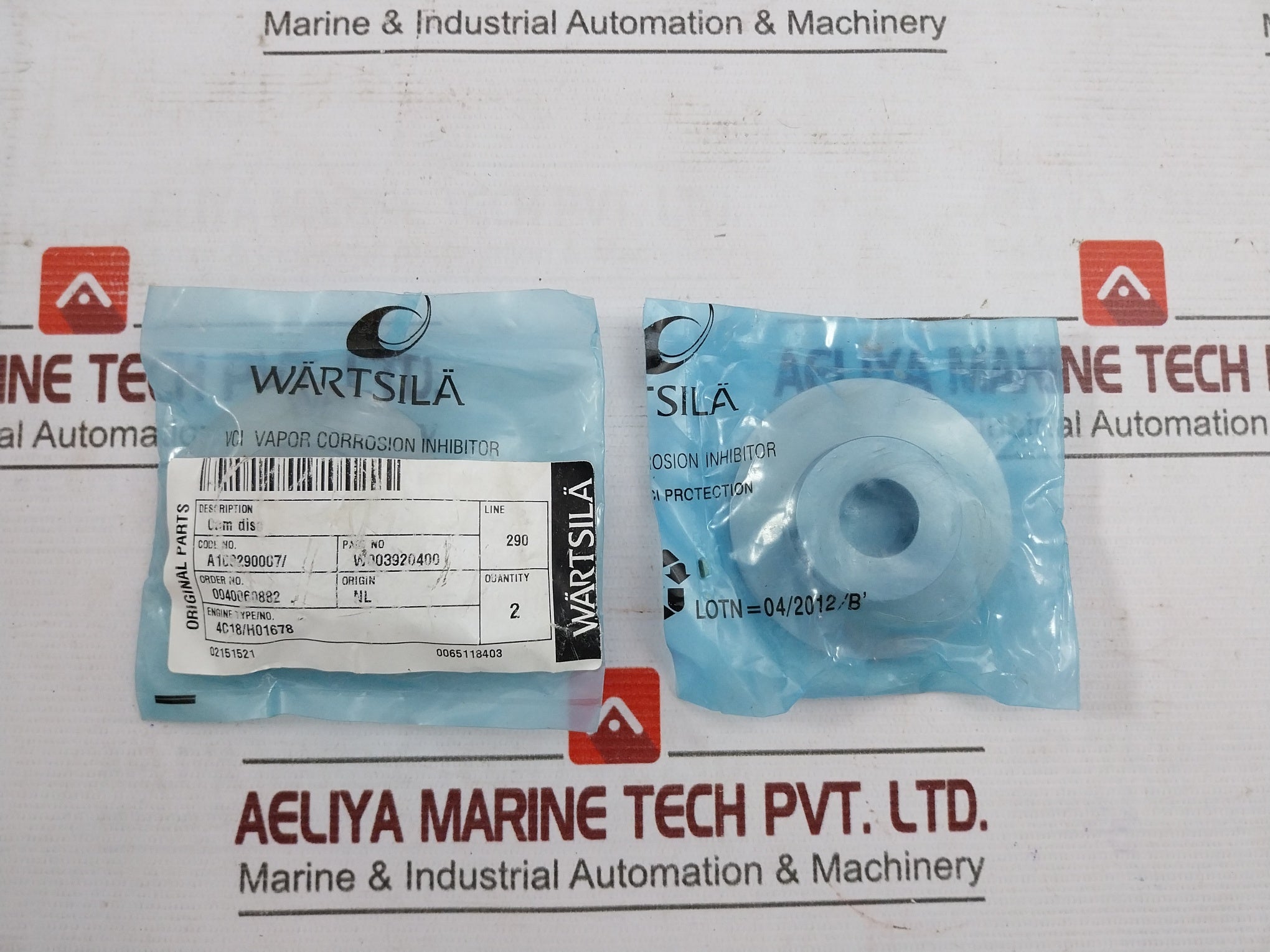 Wartsila W003920300 Cam Disc Set W007039100, W007022600
