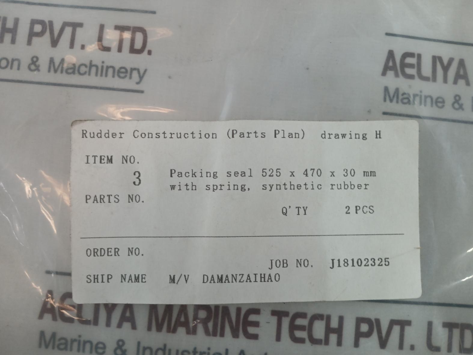 Wartsila 4C18/H01678 Packing Seal &amp; O-ring Maintenance Kit 0041302160