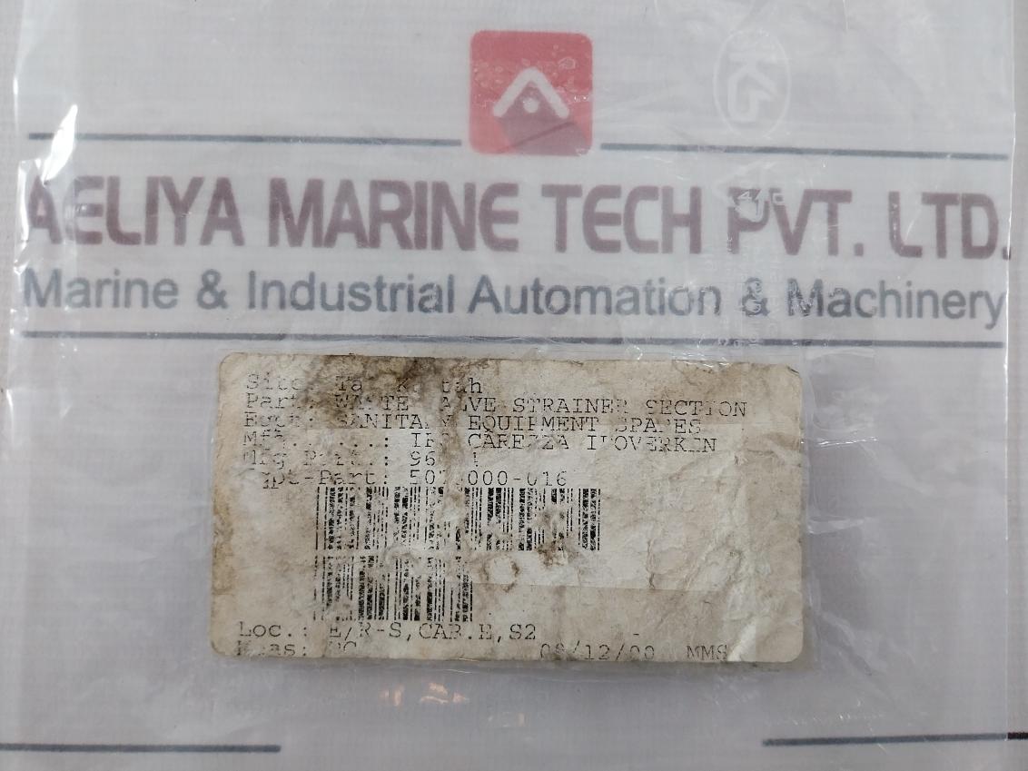 Waste Valve Strainer Section Sanitary Spare