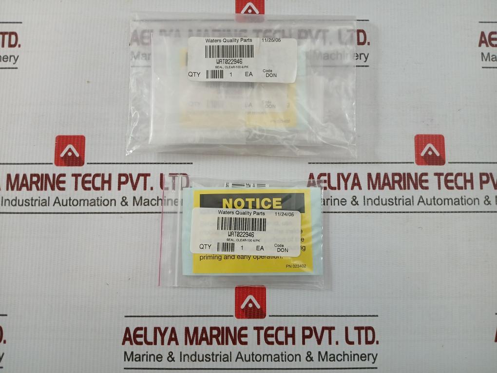 Wat022946 Clear-100 4/Pk Plunger Seal Kit Waters