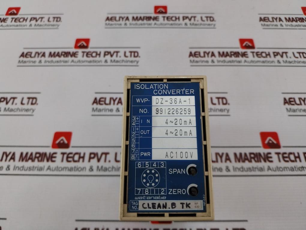 Watanabe Wvp-dz-36A-1 Isloation Converter 100Vac