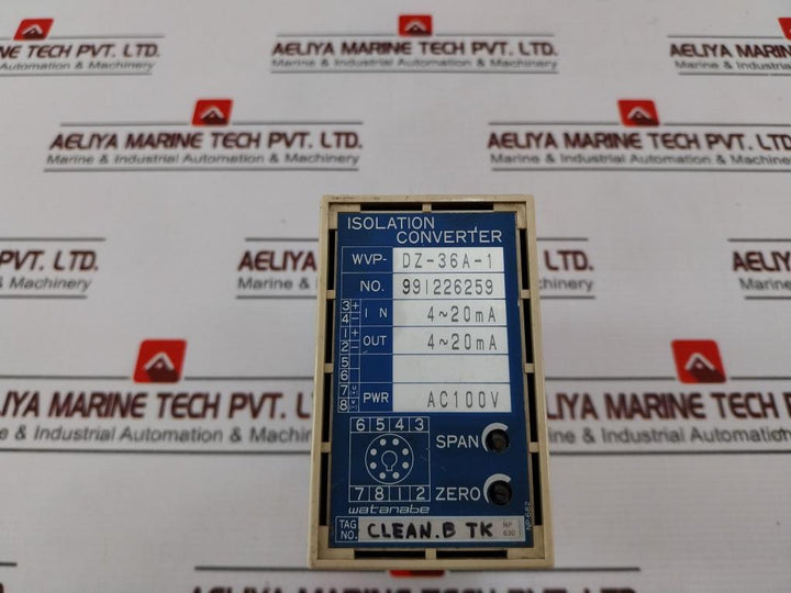 Watanabe Wvp-dz-36A-1 Isloation Converter 100Vac