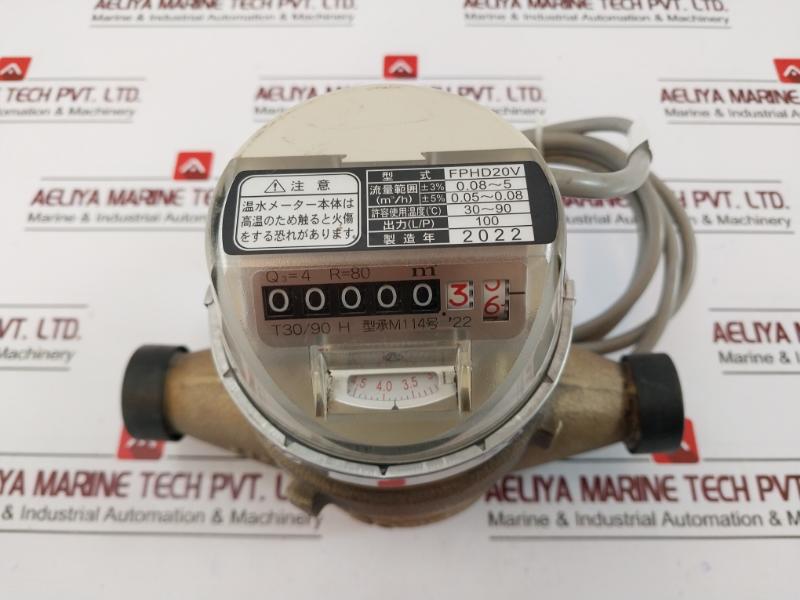 Water Meter W/ 20mm Body, 1.5m Cable 30°c To 90°c