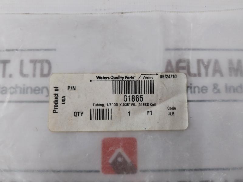 Waters 01865 Tubing 1/8” Od X .035” Wl. 316Ss Coil