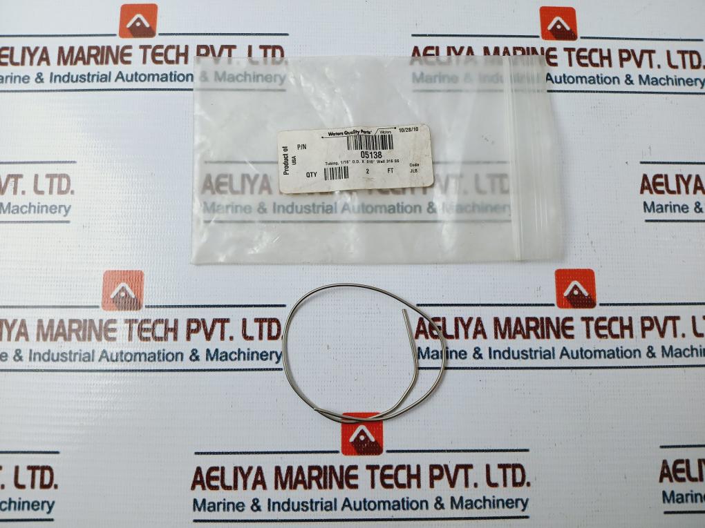 Waters 05138 1/16” O.D. X .010” Wall 316 Ss Tubing