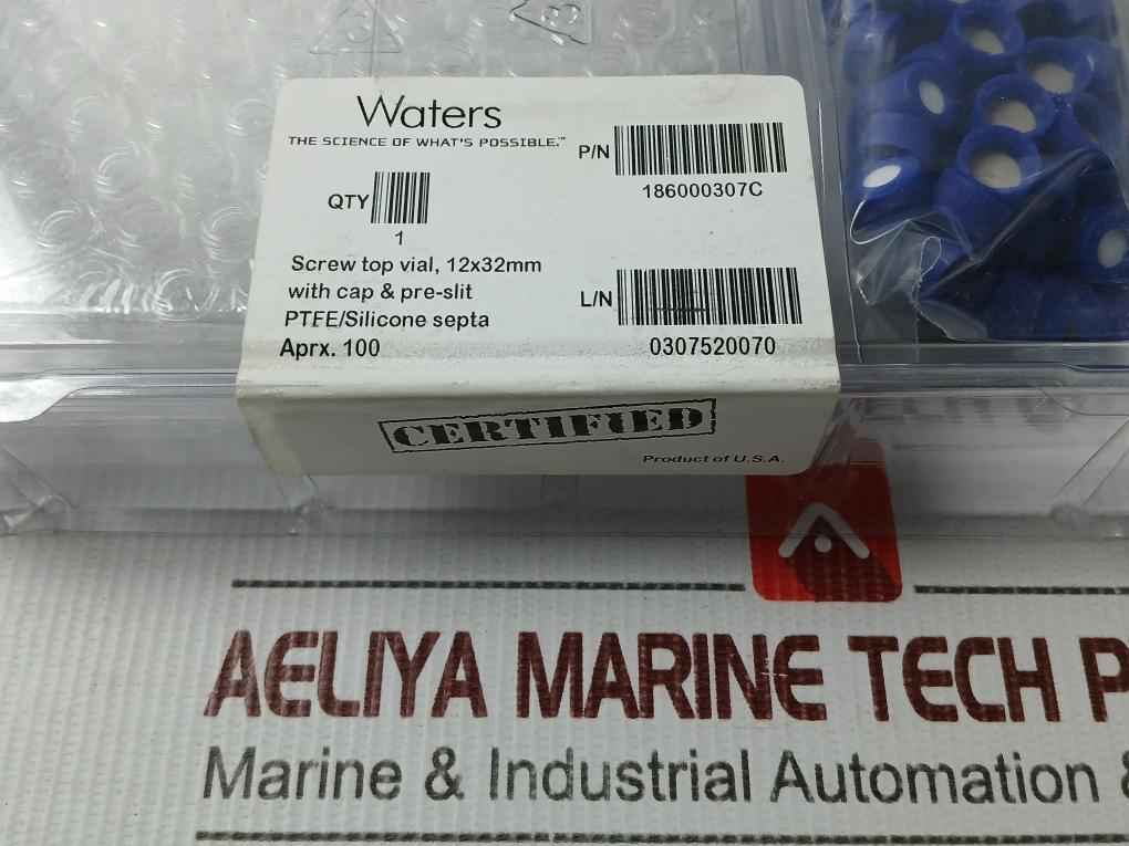 Waters 186000307C Clear Glass Screw Neck Vial With Cap (1 Box = 100Pcs)