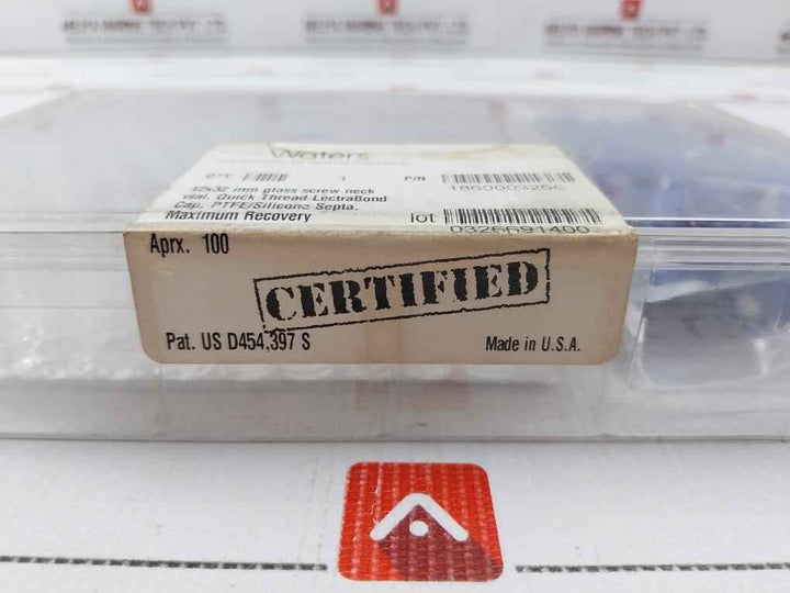 Waters 186000326C Clear Glass Screw Neck Vial With Cap 12X32 Mm (1 Box = 100Pcs)