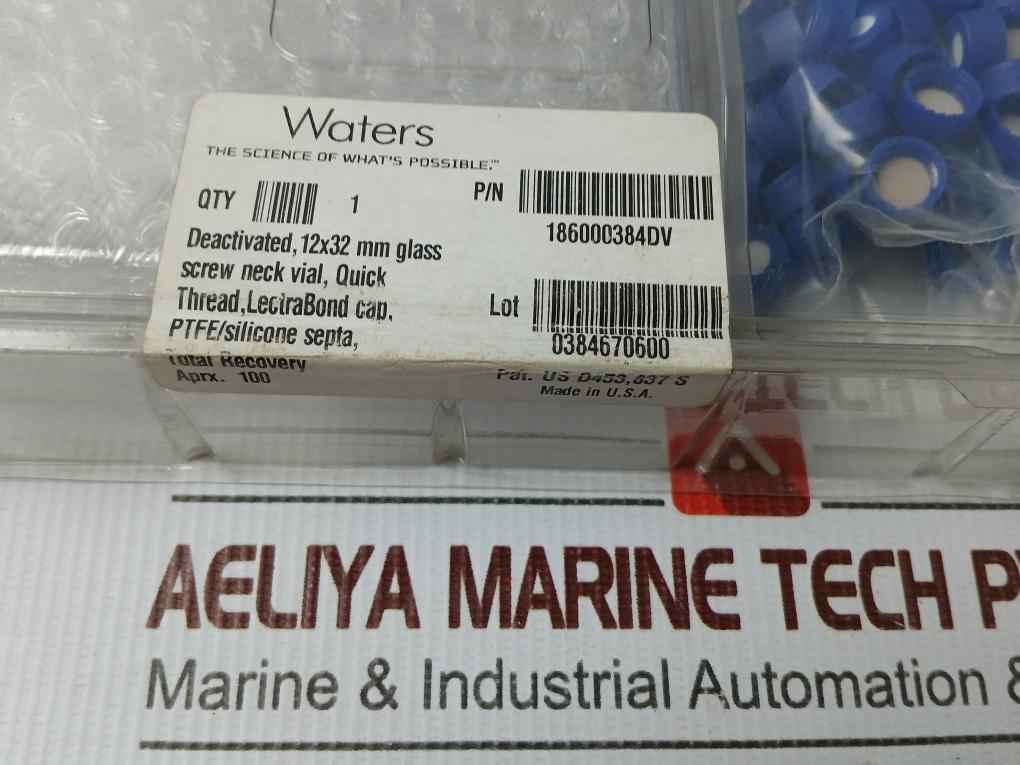 Waters 186000384Dv Clear Glass Screw Neck Vial With Cap Set (1 Box = 100Pcs)